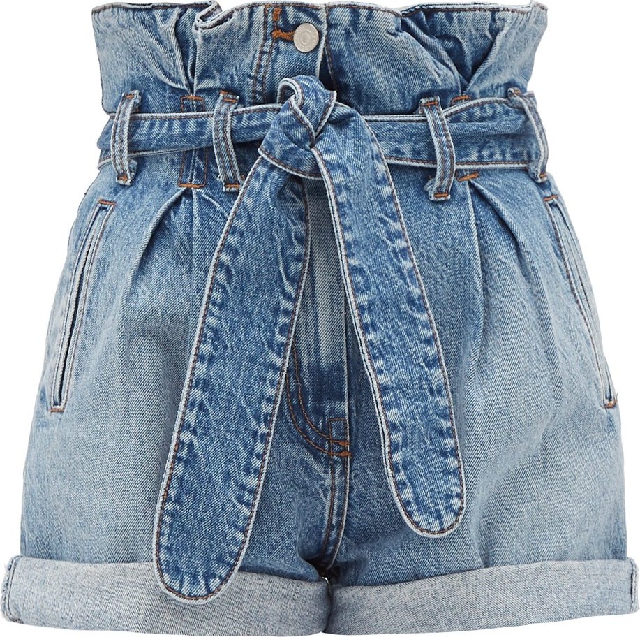 Re/Done Originals X The Attico paperbag waist denim shorts