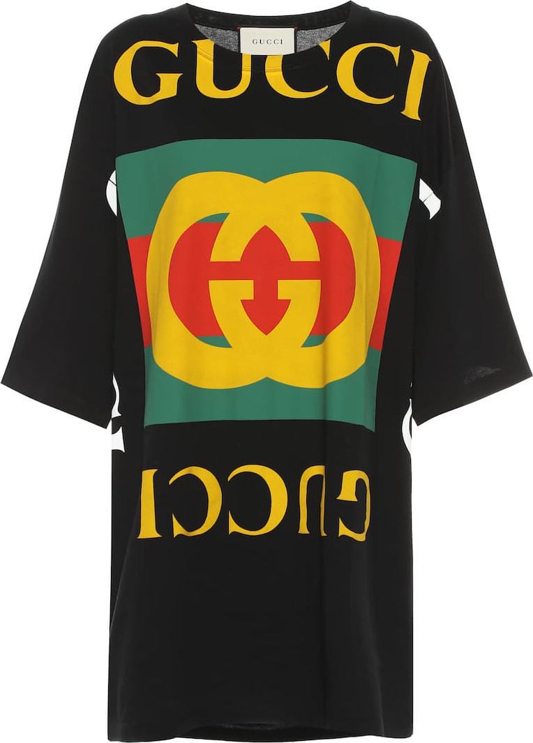 Gucci Oversized printed cotton T-shirt