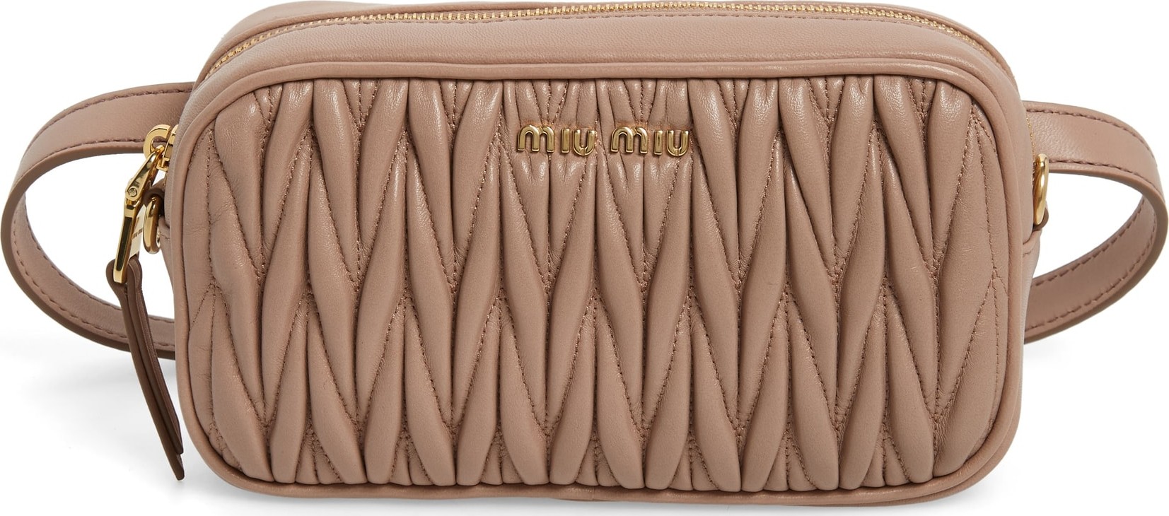 Miu Miu Rider Matelassé Leather Belt Bag