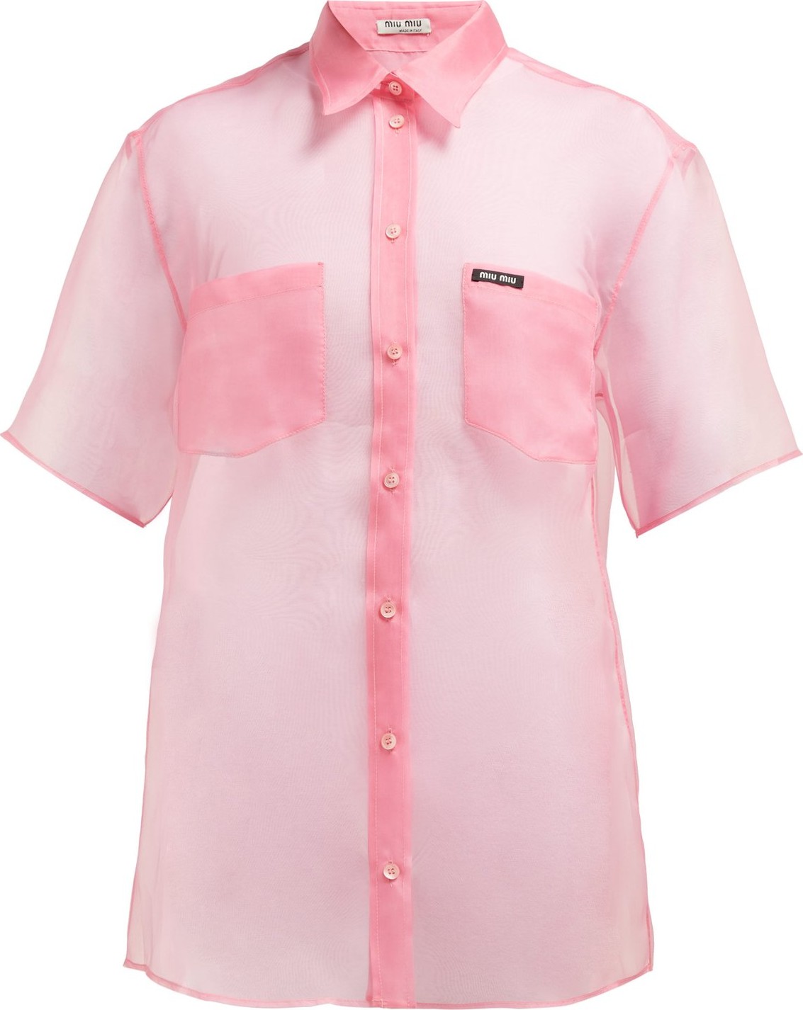 Miu Miu Oversized silk-organza shirt