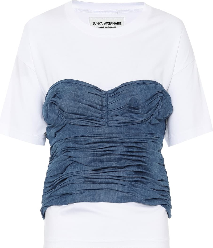 Junya Watanabe Denim and cotton top