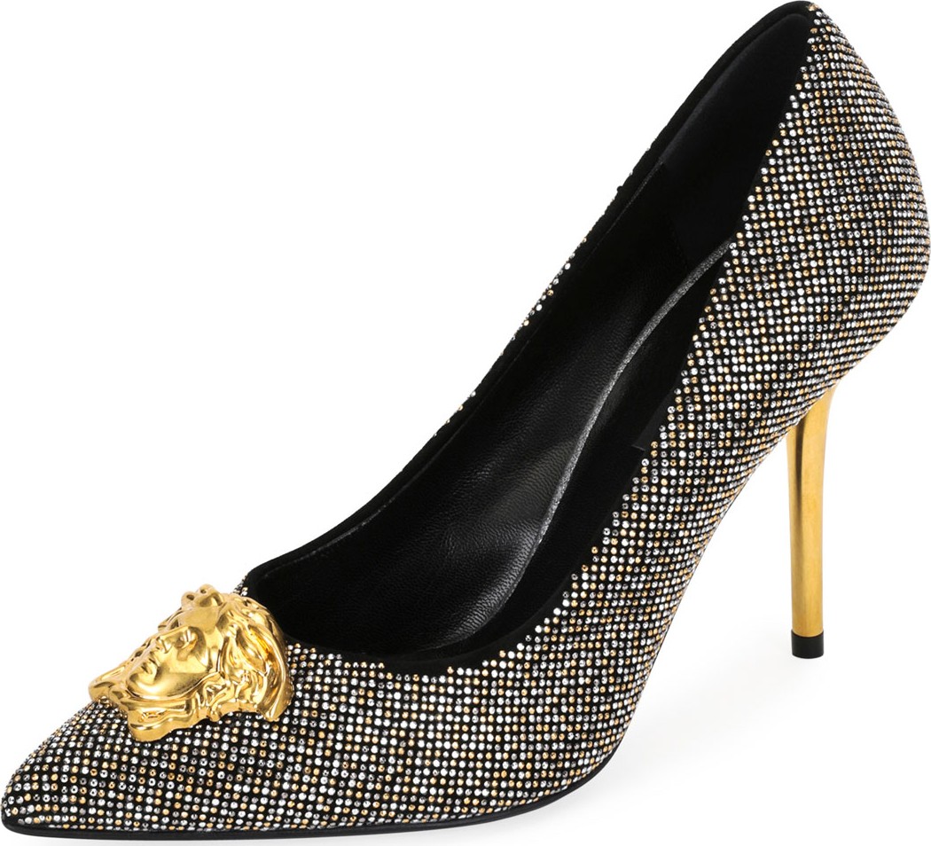 Versace Medusa Pumps with Microstuds