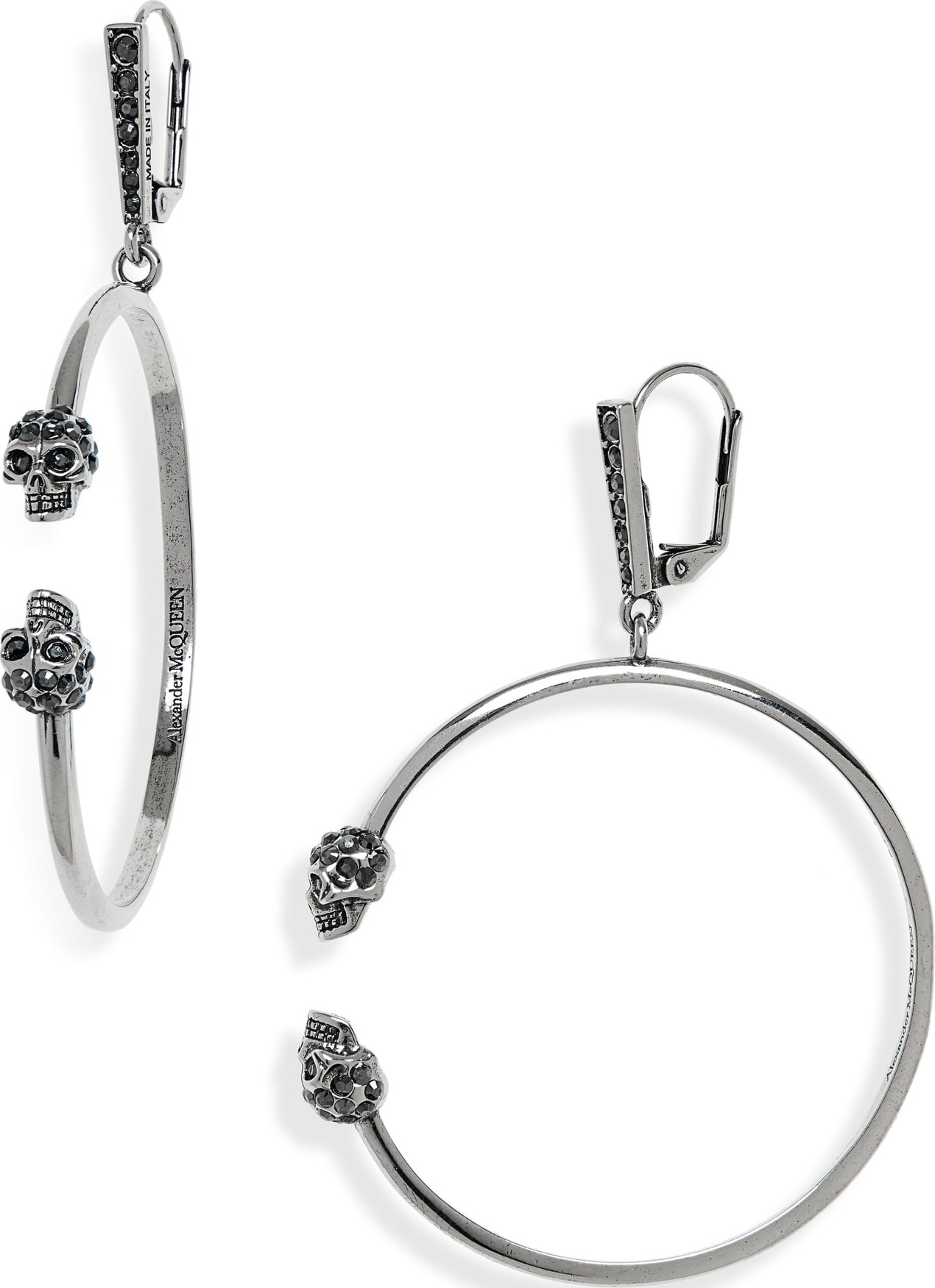 Alexander McQueen Creolo Skull Hoop Earrings