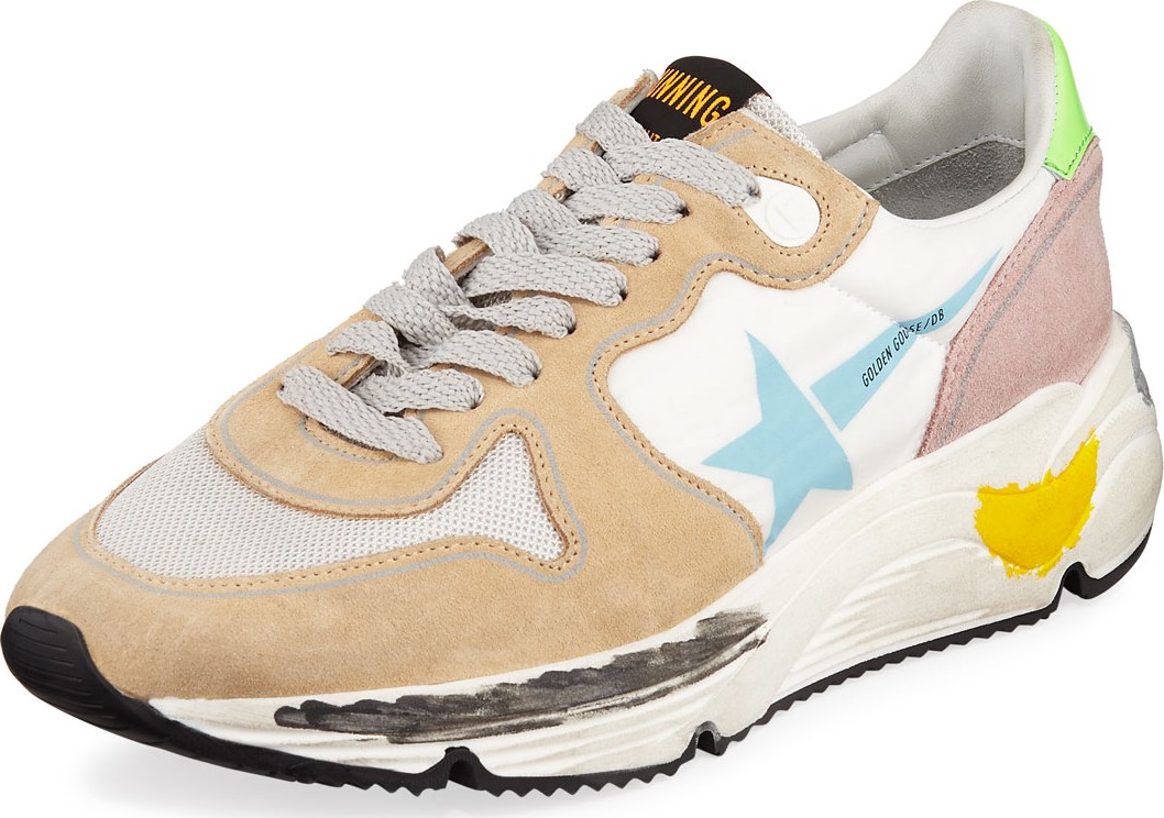 Golden Goose Deluxe Brand Running Sole Mixed Media Sneakers