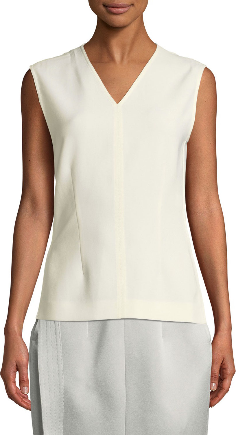 Joseph Cecily Fluid Twill Sleeveless Top