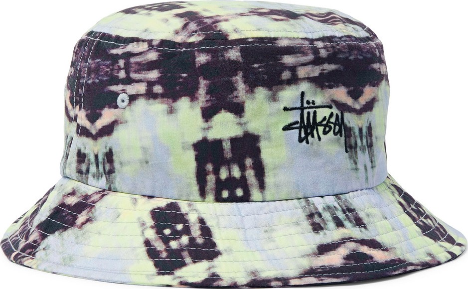 Stussy Leary Logo-Embroidered Tie-Dyed Cotton Bucket Hat