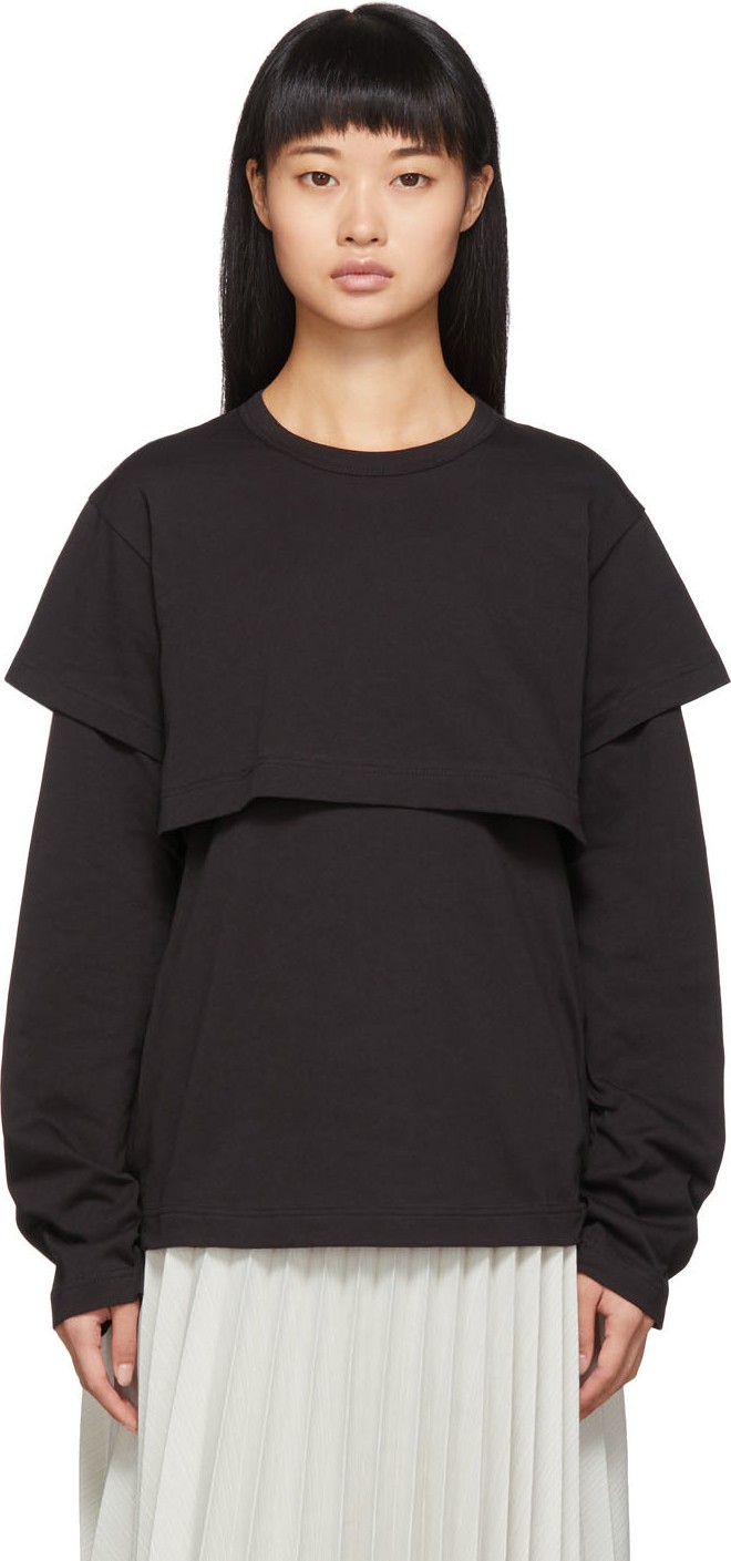 Comme Des Garcons Black Double Layer Long Sleeve Shirt