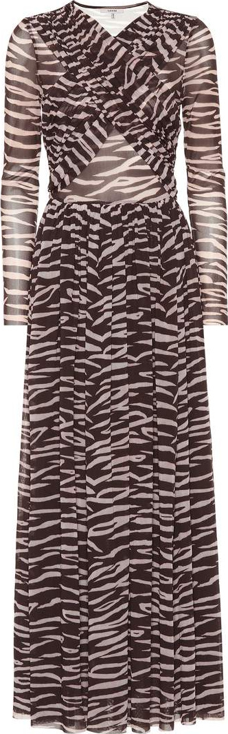 Ganni Tilden zebra-printed maxi dress