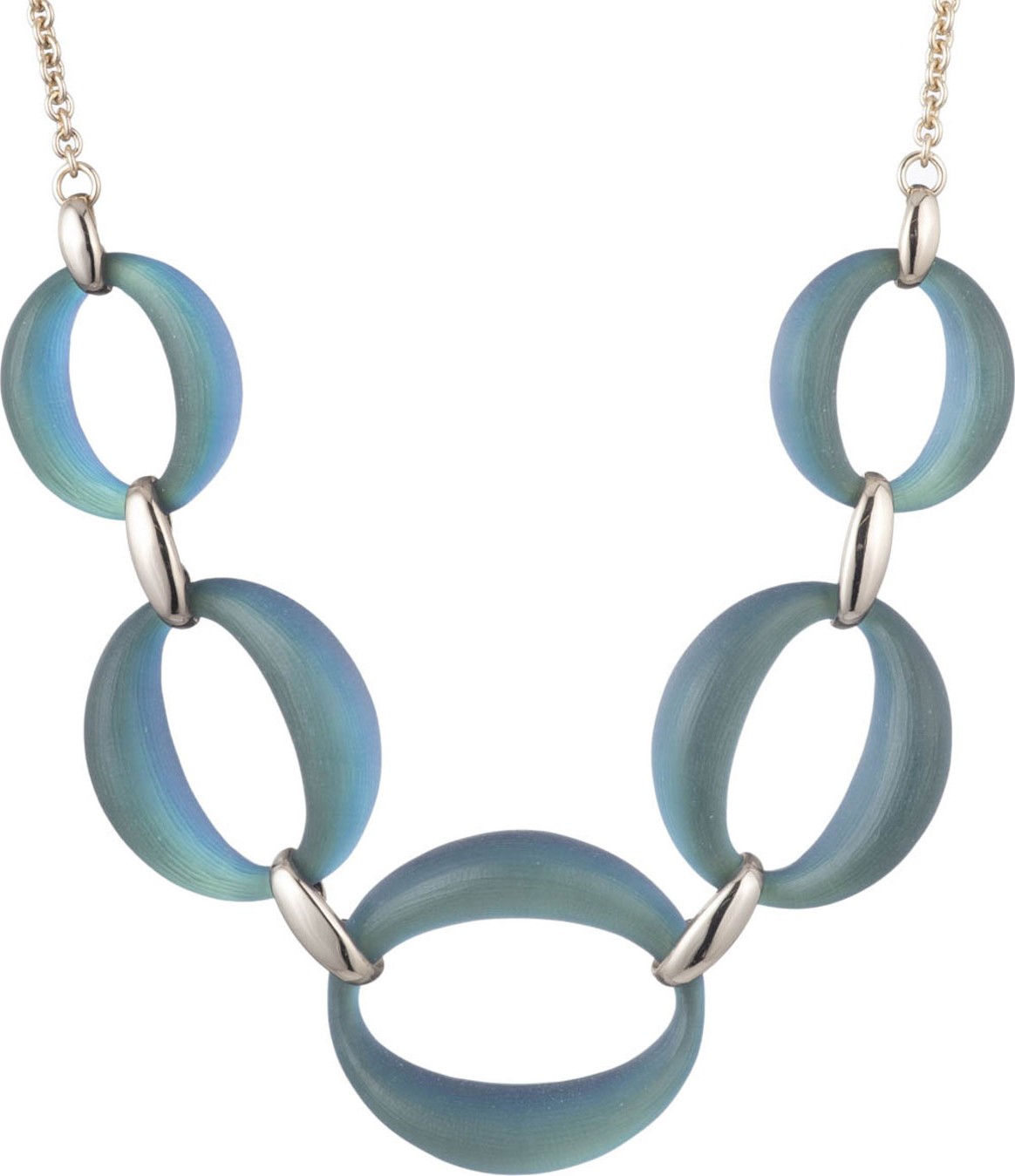Alexis Bittar Large Lucite Link Necklace, Green