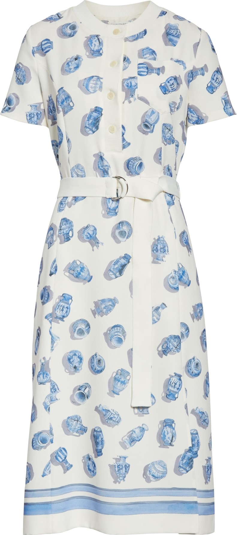 Altuzarra Pot Print Belted Midi Dress