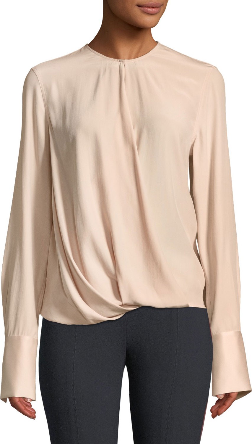 Rag & Bone Max Long-Sleeve Silk Blouse