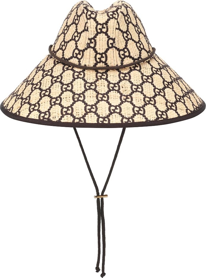 Gucci GG raffia wide-brim hat