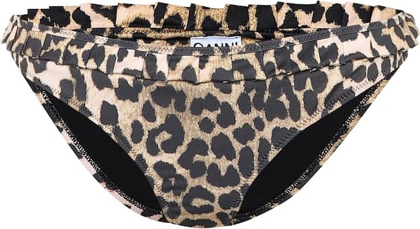 Ganni Leopard print bikini bottoms