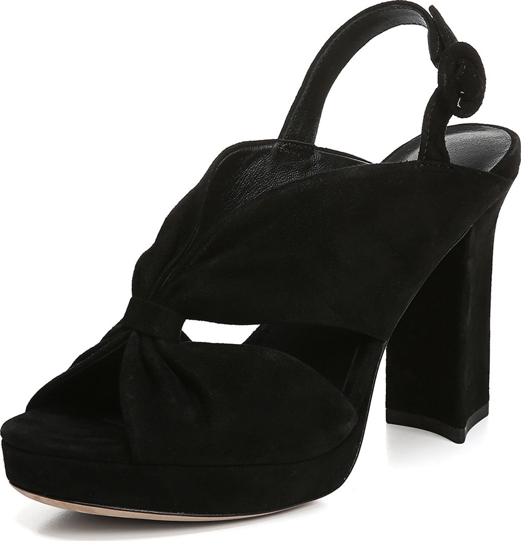 DIANE von FURSTENBERG Heidi Knotted Suede Platform Sandals