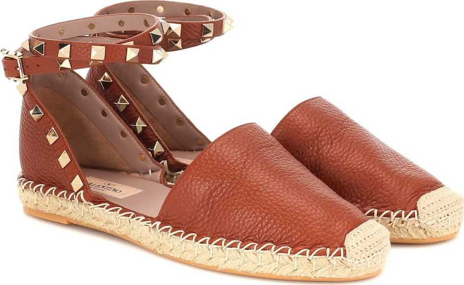 Valentino Valentino Garavani Rockstud Double leather espadrilles