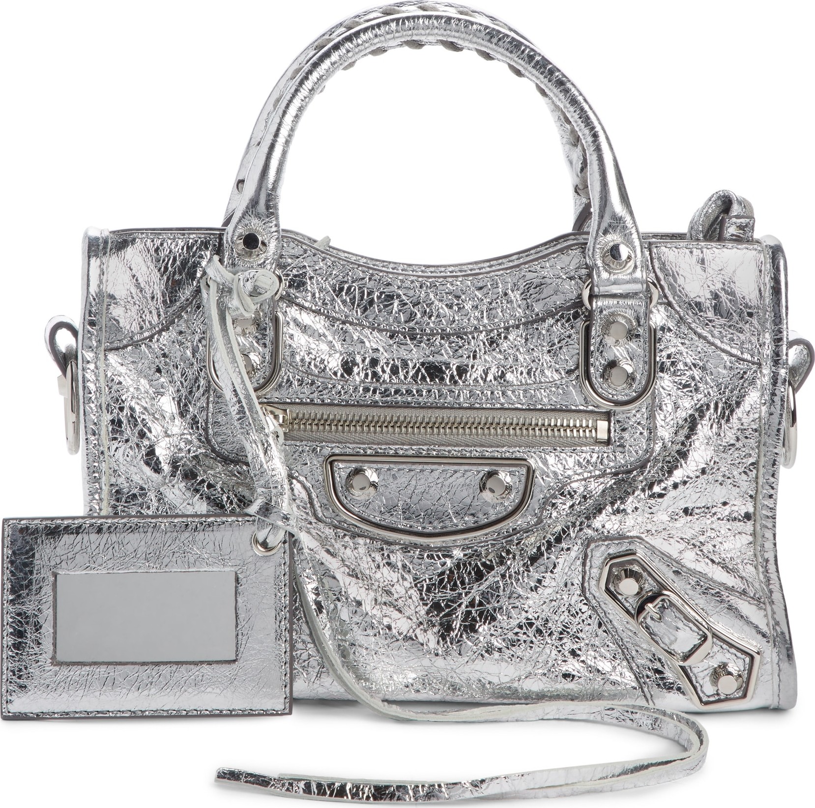 Balenciaga Mini Metallic Edge City Leather Tote