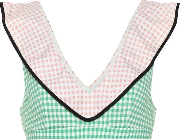 Marysia Exclusive to Mytheresa – Piana gingham bikini top