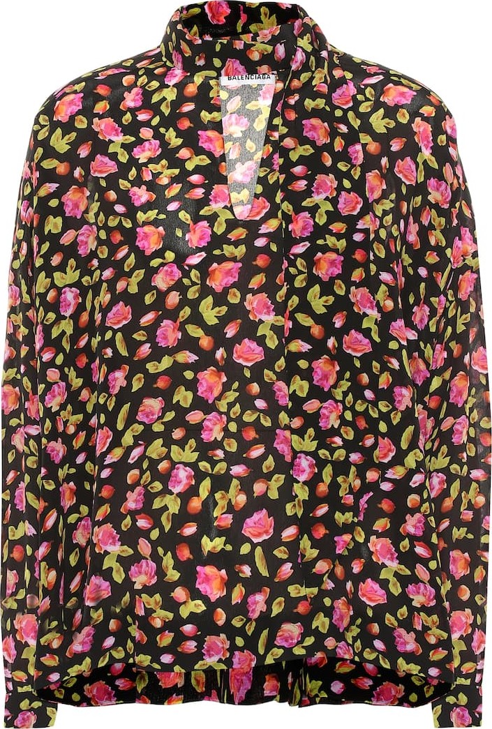 Balenciaga Floral silk blouse