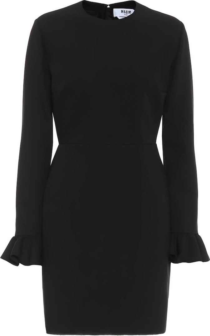MSGM Ruffled stretch-cady minidress