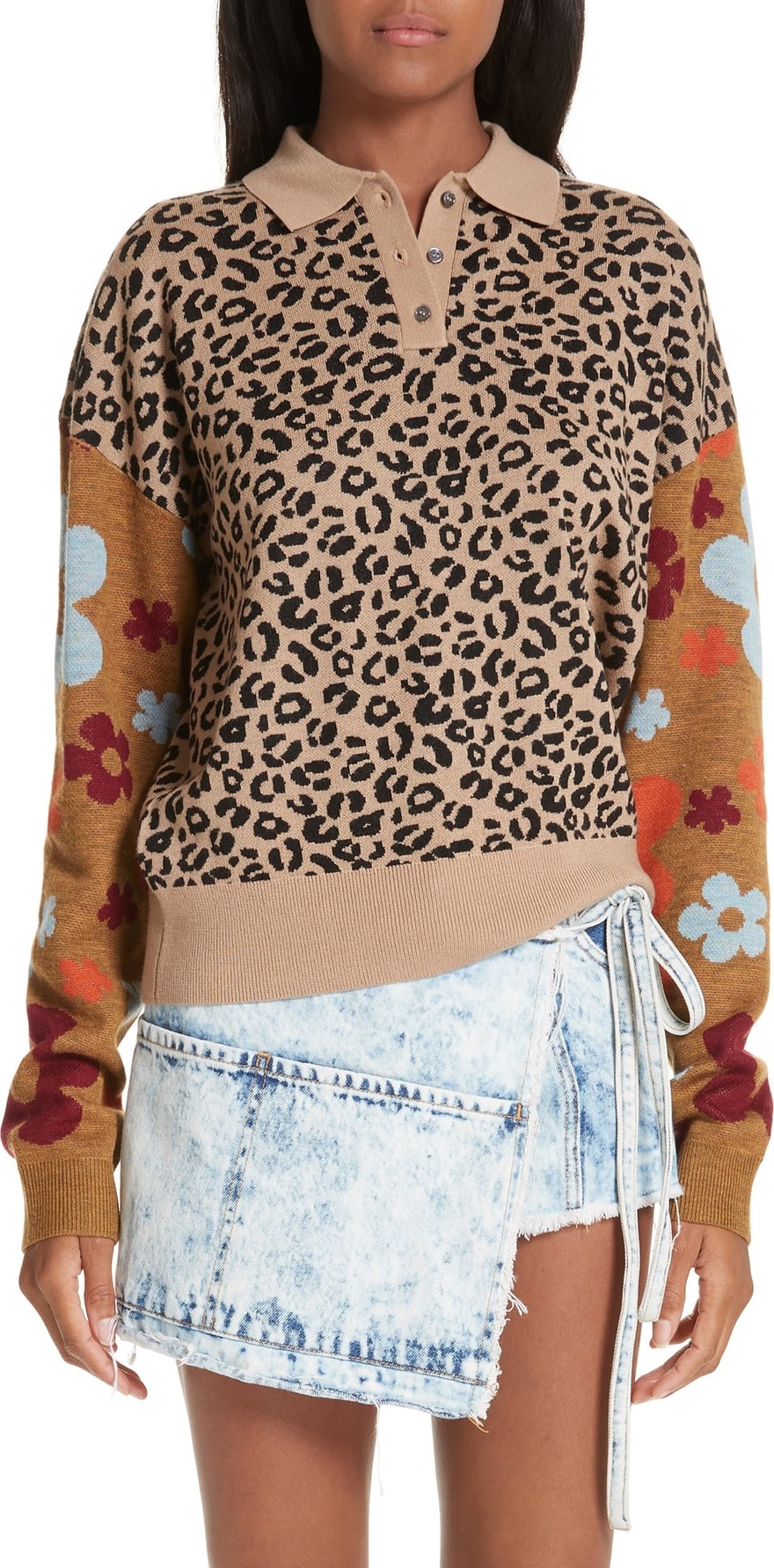 Sandy Liang Paw Paw Polo Sweater