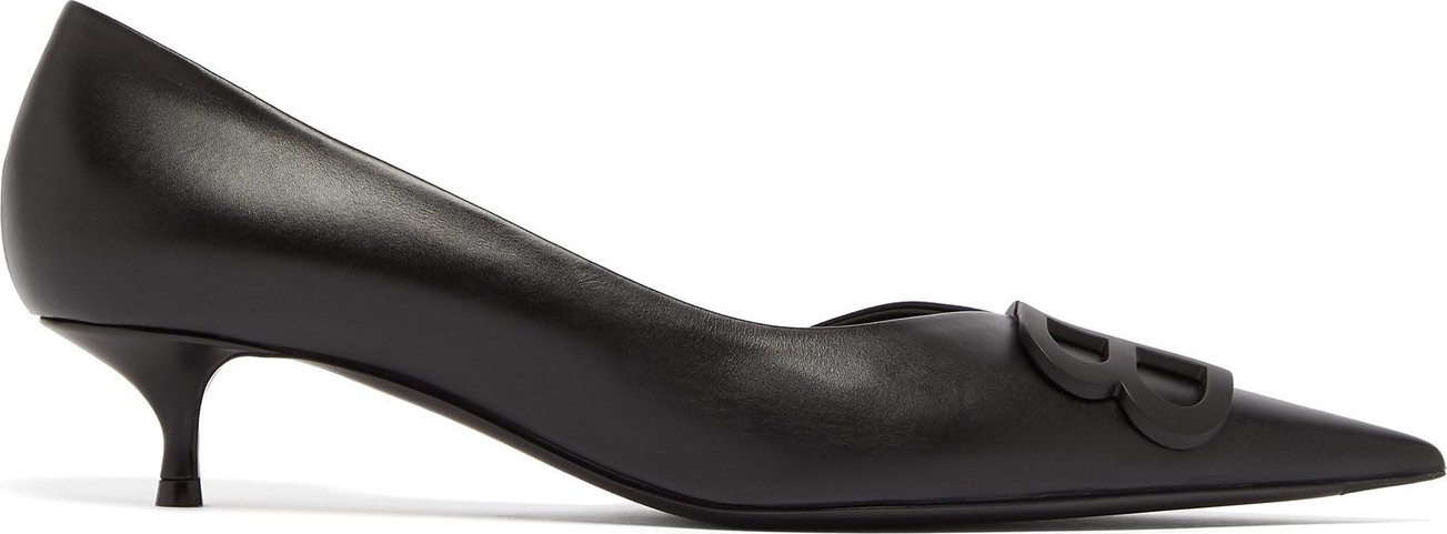 Balenciaga BB d'Orsay leather pumps