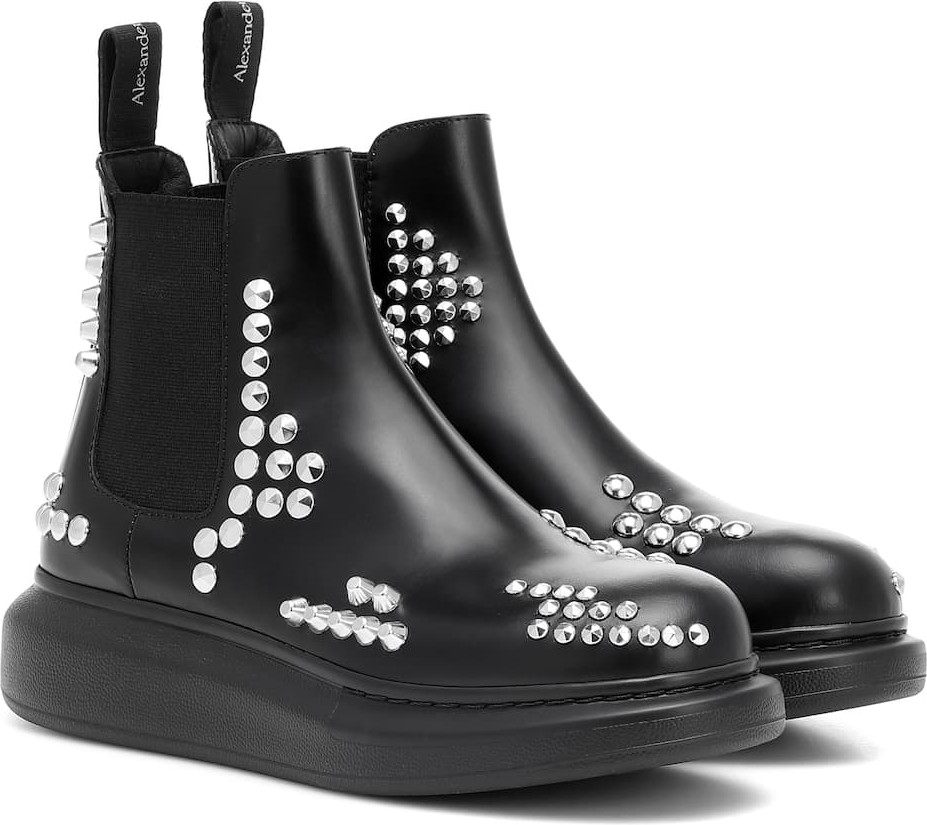 Alexander McQueen Studded leather ankle boots