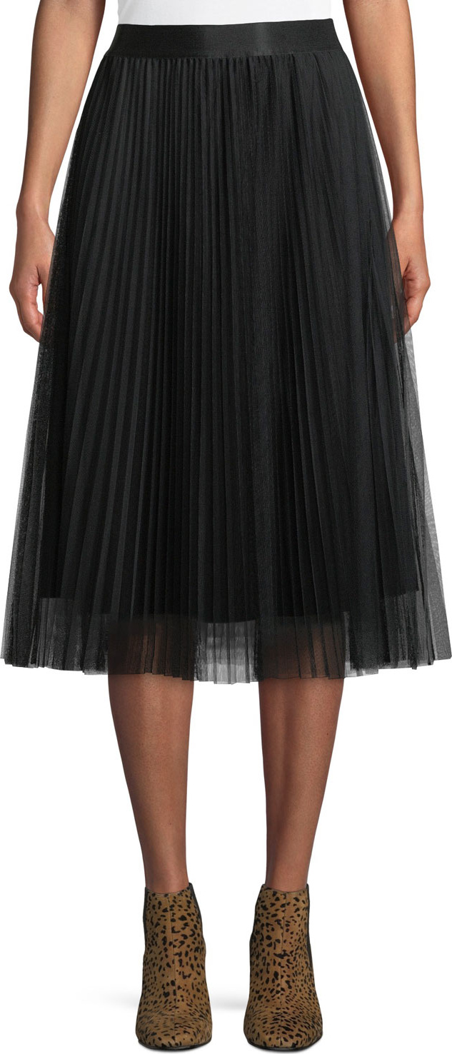 KOBI HALPERIN Tess Pleated Tulle A-Line Skirt