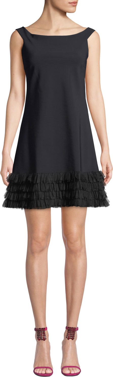 La Petite Robe di Chiara Boni Rigmor 3D-Hem Scoop-Neck Dress