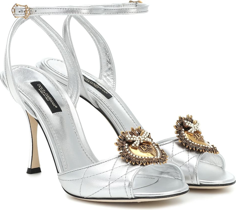 Dolce & Gabbana Keira matelassé leather sandals