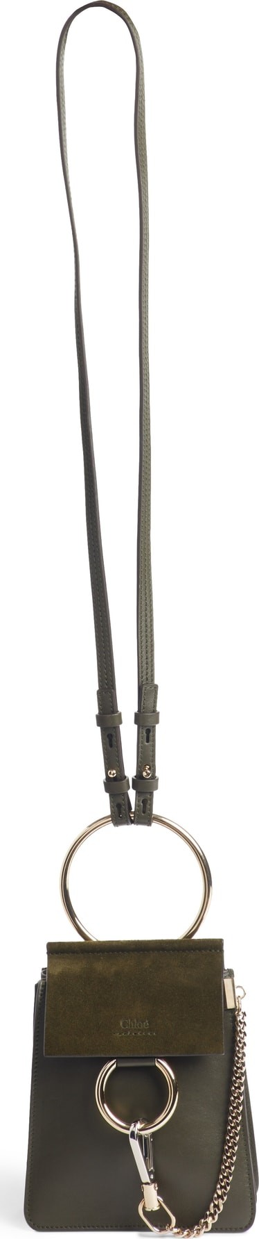 Chloe Faye Small Suede & Leather Bracelet Bag