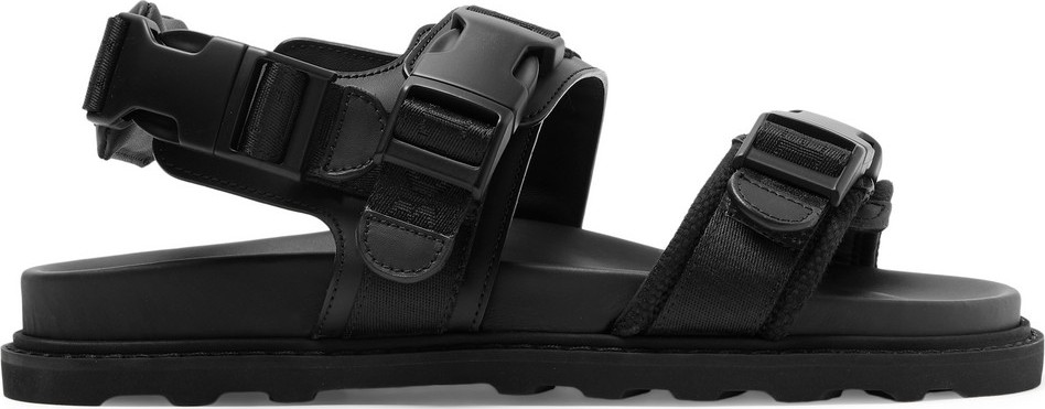 Bottega Veneta Webbing-Trimmed Leather and Wool Sandals
