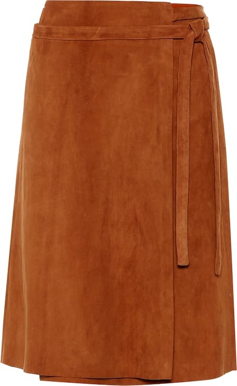 Stouls Athea suede wrap skirt