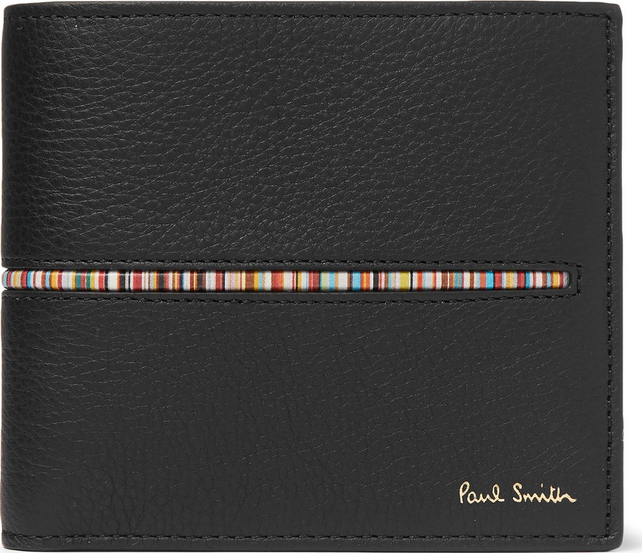 Paul Smith Stripe-Trimmed Full-Grain Leather Billfold Wallet