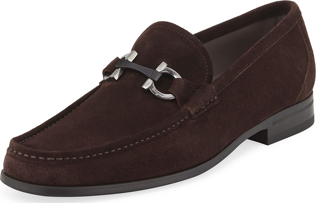 Salvatore Ferragamo Men's Grandioso Suede Loafers