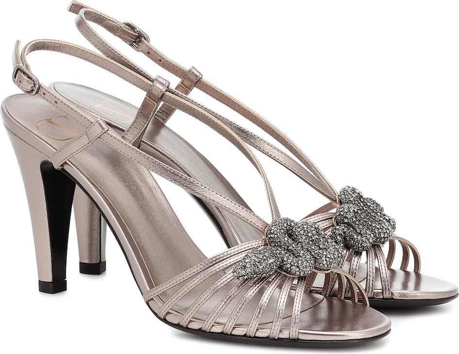 Valentino Valentino Garavani metallic leather sandals
