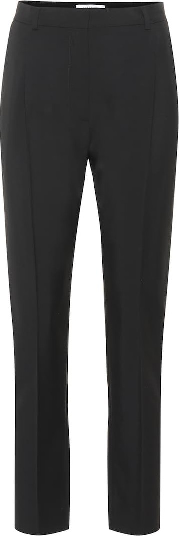 Valentino Wool and mohair high-rise pants