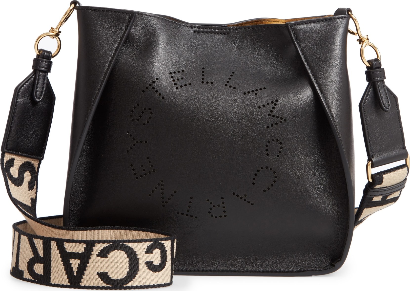 Stella McCartney Perforated Logo Faux Leather Crossbody Bag