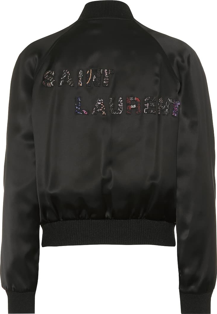 Saint Laurent Satin bomber jacket