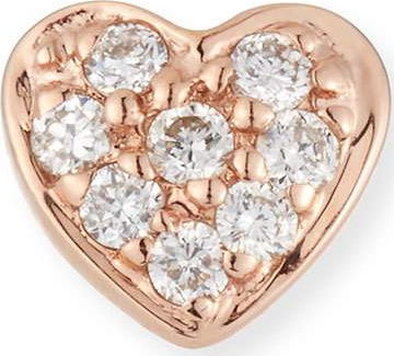 Sydney Evan 14k Diamond Heart Single Stud Earring