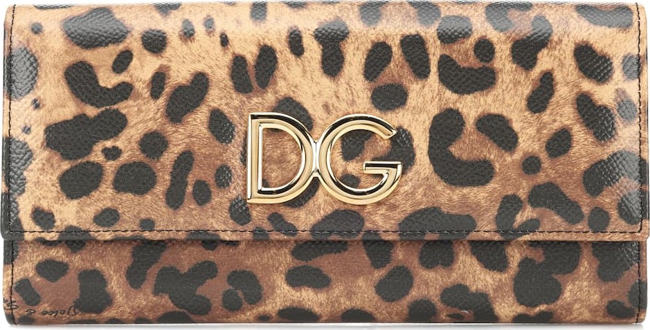 Dolce & Gabbana Leopard-printed leather wallet