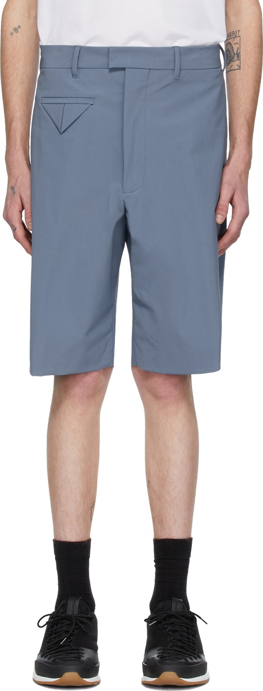 Bottega Veneta Blue Stretch Nylon Shorts