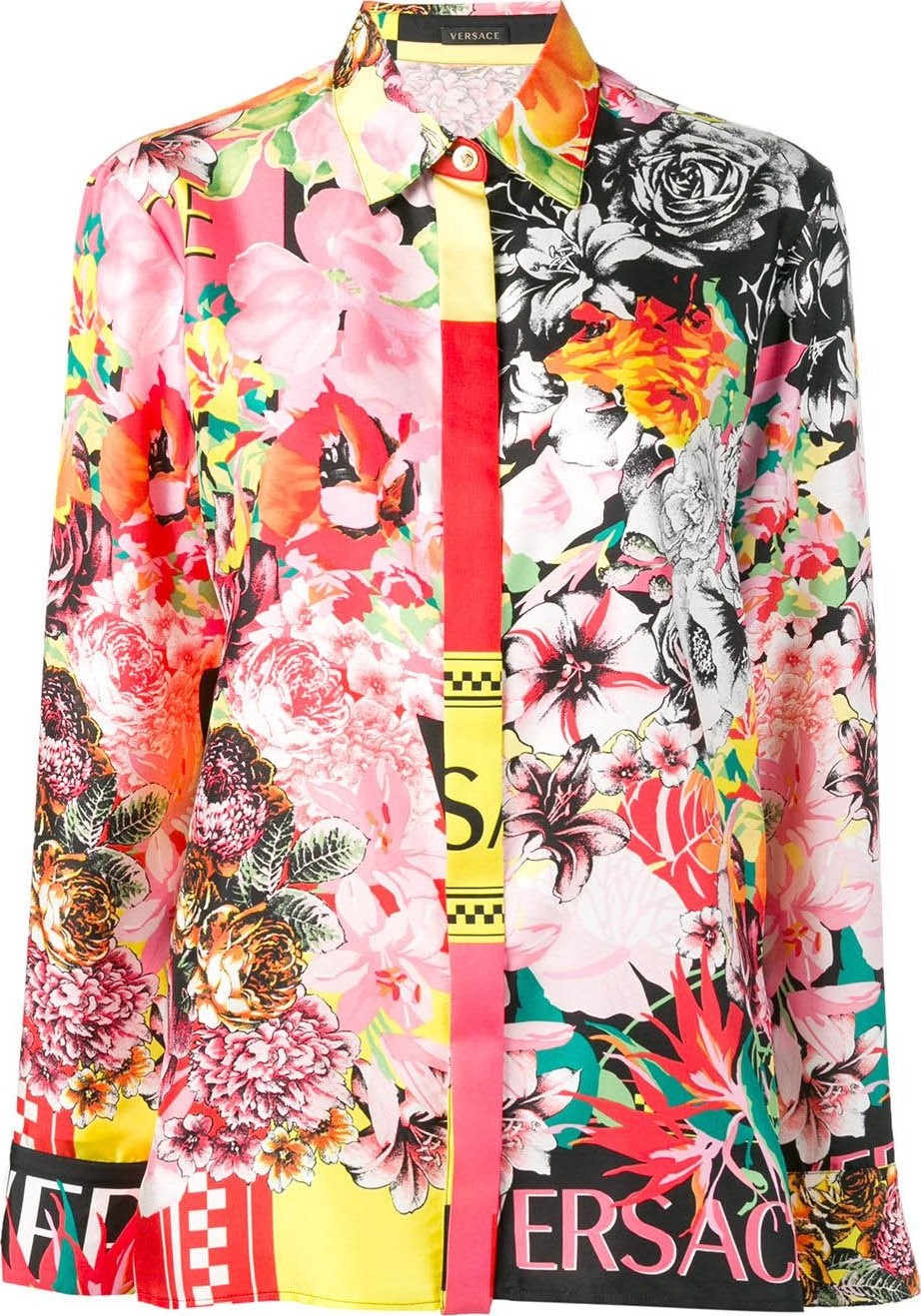 Versace floral print blouse