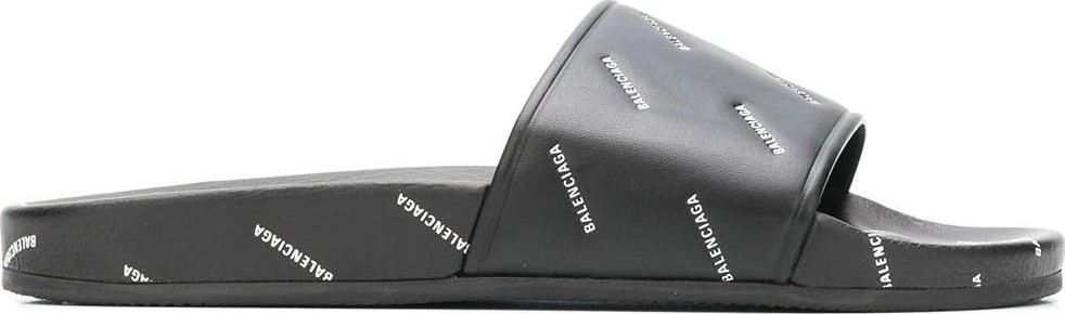 Balenciaga Logo embossed slides