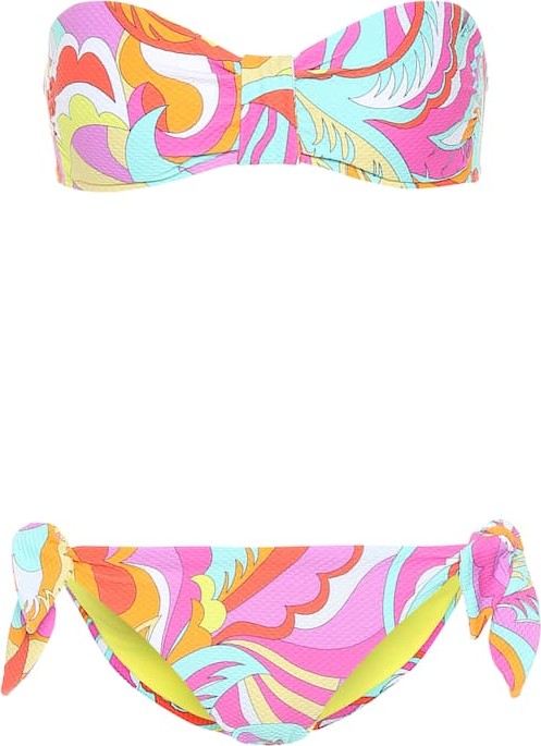 Emilio Pucci Printed bandeau bikini