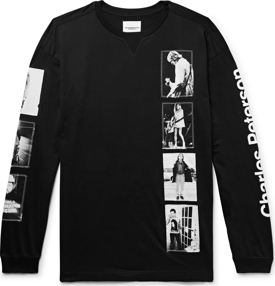 Takahiromiyashita The Soloist Oversized Printed Appliquéd Cotton-Jersey T-Shirt