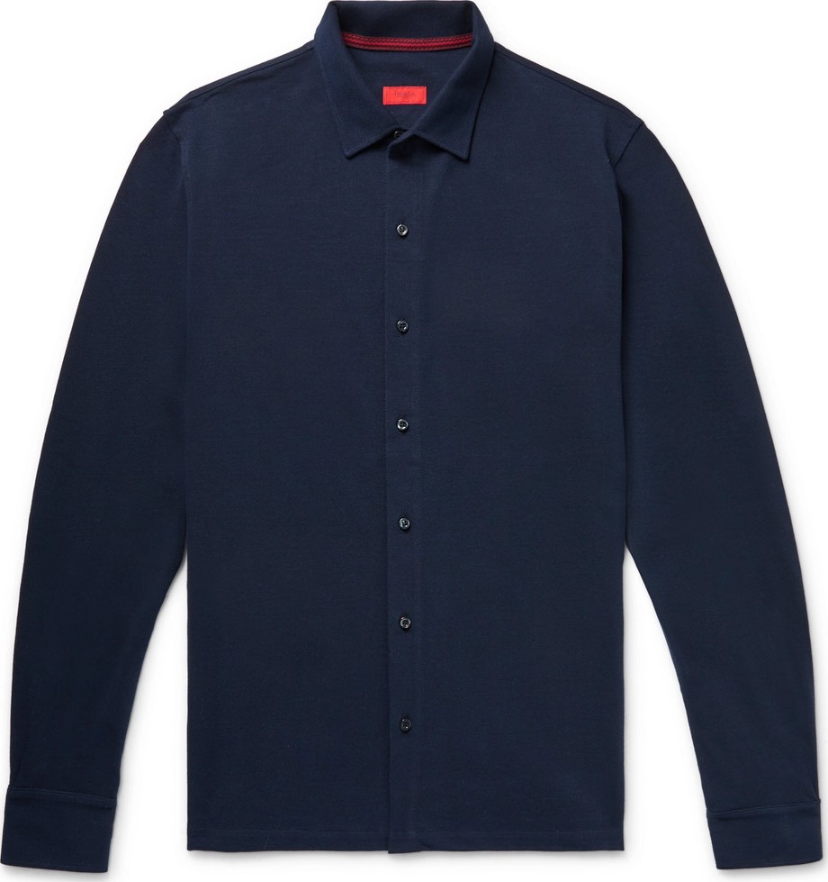 Isaia Cotton-Piqué Shirt
