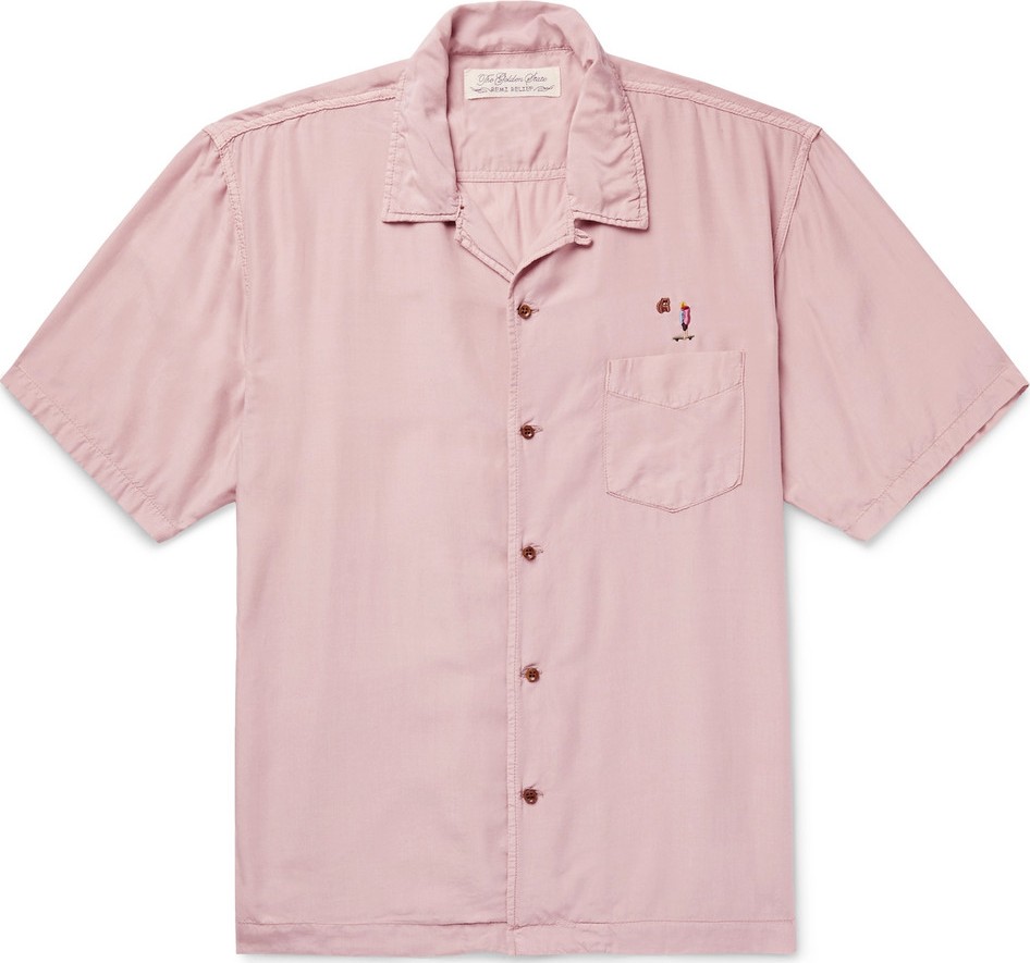 Remi Relief Camp-Collar Embroidered Woven Shirt
