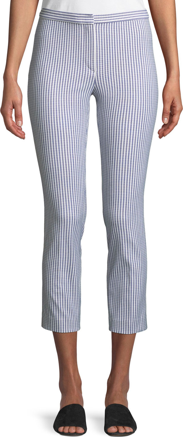 Theory Classic Sayre Stripe Skinny Ankle Pants
