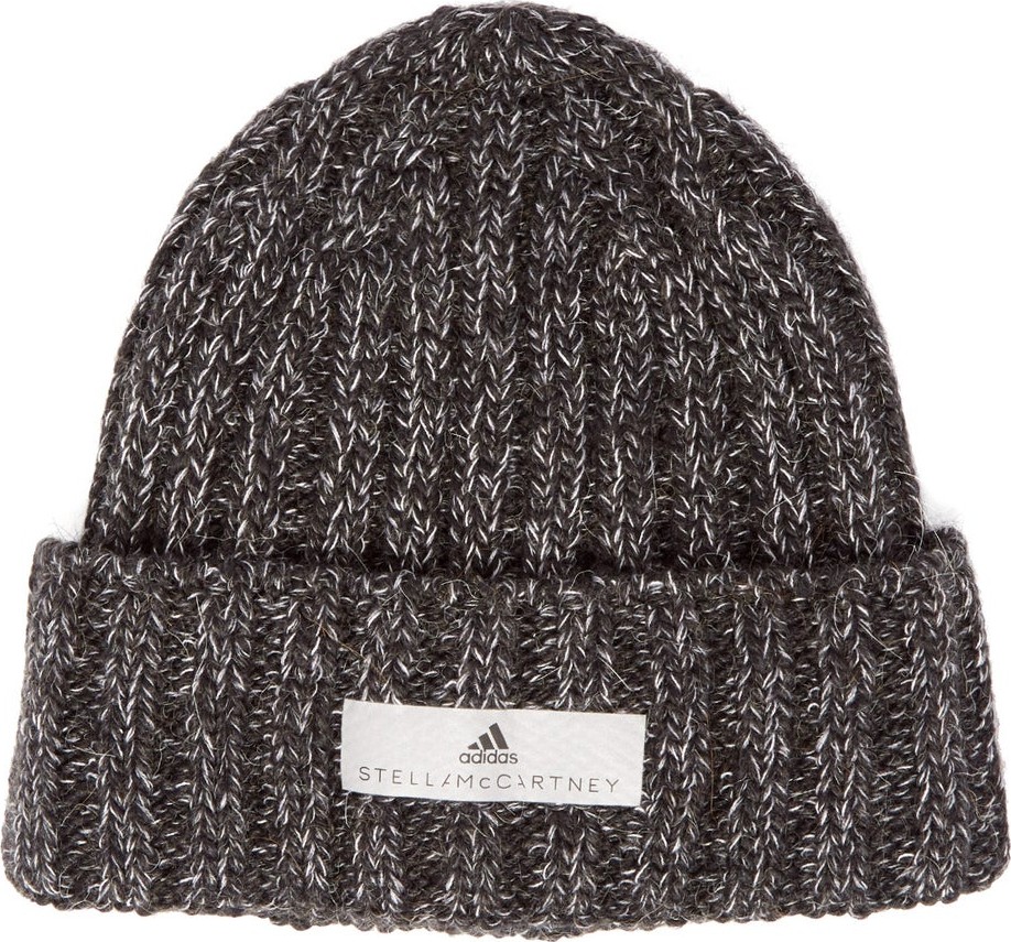Adidas By Stella McCartney Logo patch knitted beanie hat