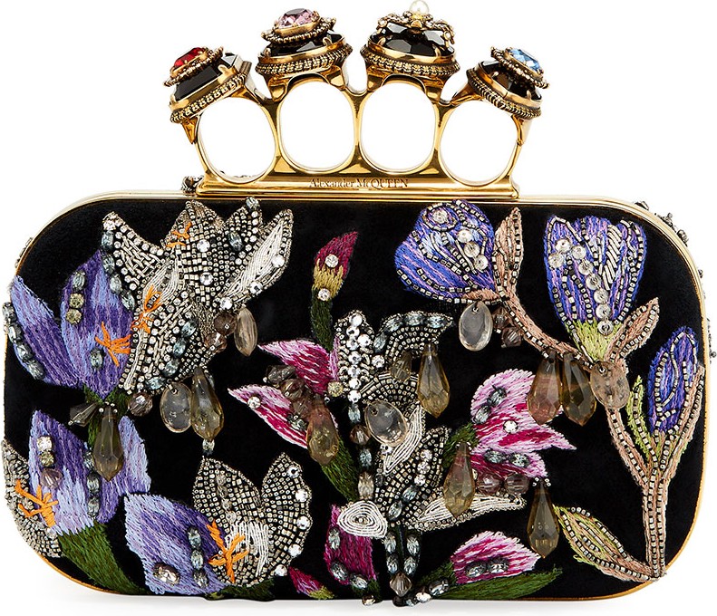 Alexander McQueen Jeweled Butterfly Box Clutch Bag
